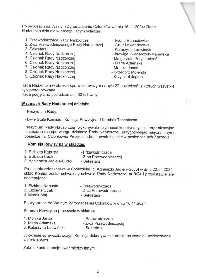 Sprawozdanie Rady Nadzorczej str.2