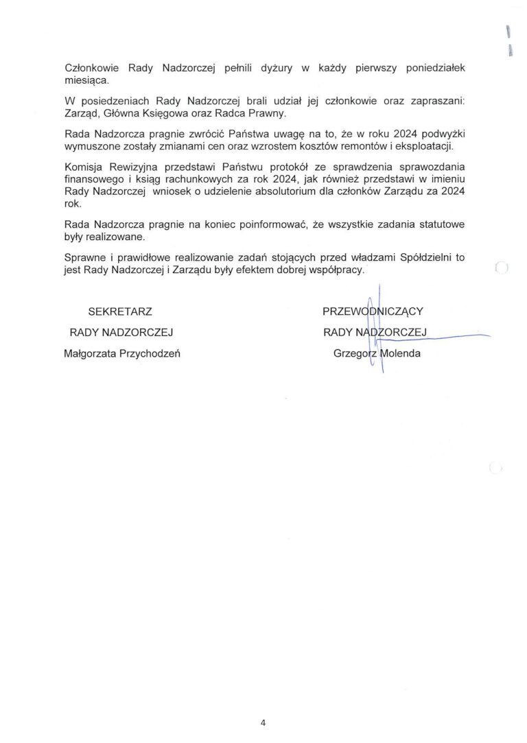 Sprawozdanie Rady Nadzorczej str.4